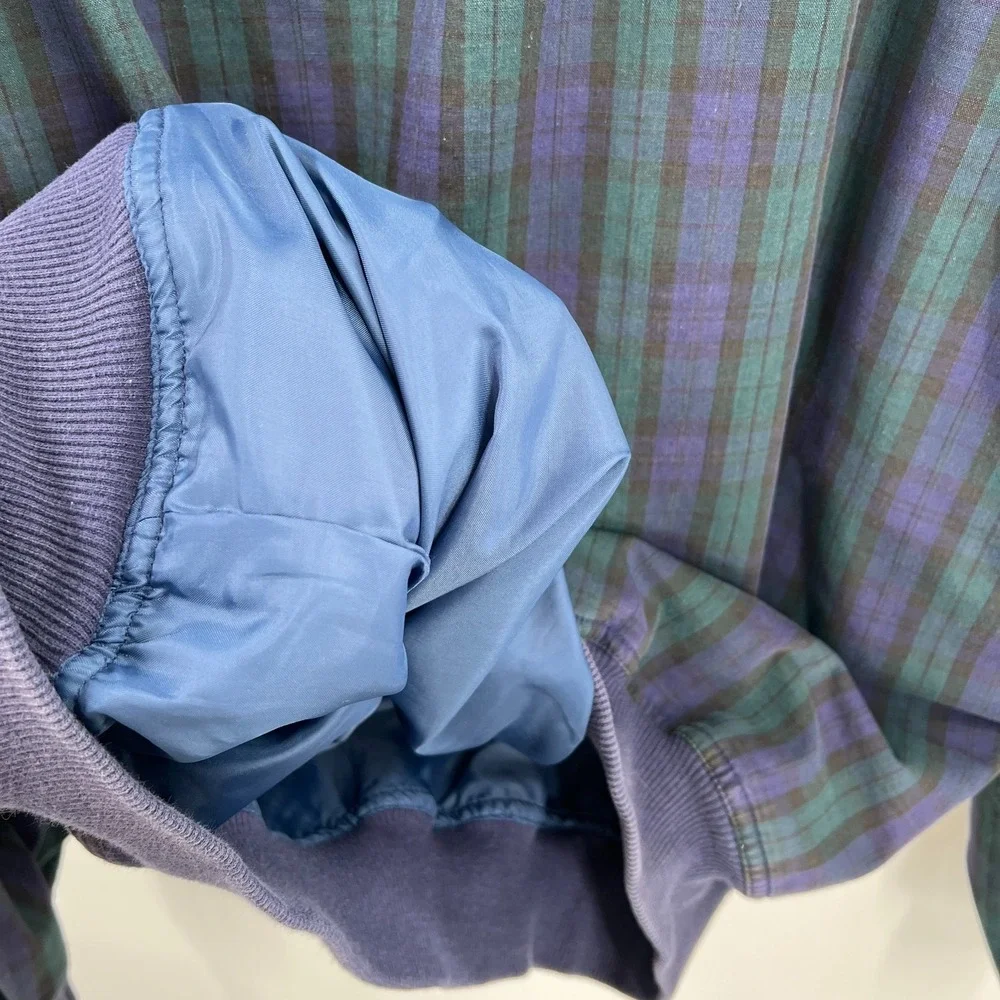 A.M.‎ Player vintage 90s plaid golf melrose v-neck ivy league blokecore blue L